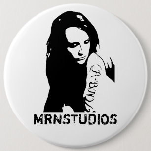 Tattooed Girl 6 Cm Round Badge