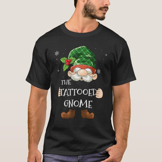 Tattooed Gnome Matching Family Group Christmas Par T-Shirt (Front)