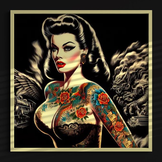 Tattooed Goth Pin-up Poster (Creator Uploaded)
