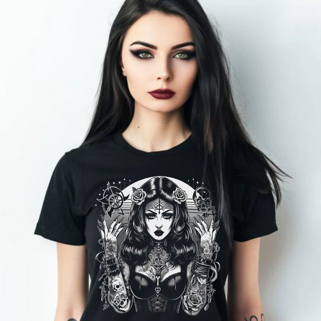 Tattooed Gothic Woman T-Shirt (Creator Uploaded)