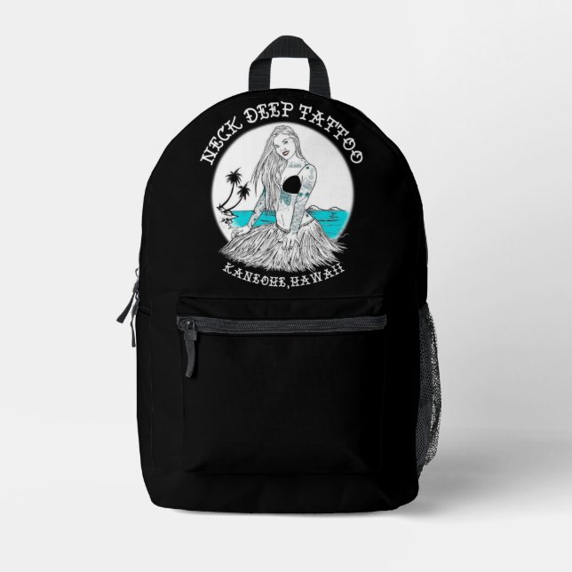 Tattooed Hula Girl Backpack (Front)