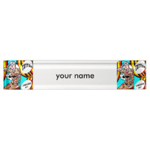 tattooed lady nameplate