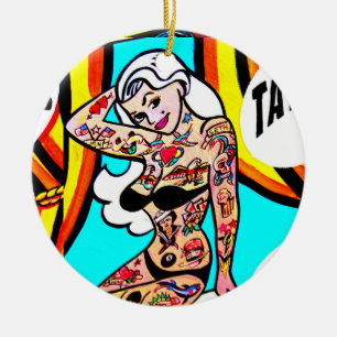tattooed lady ornament