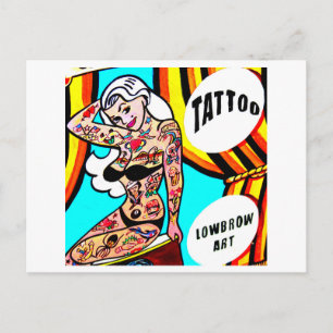 tattooed lady postcard