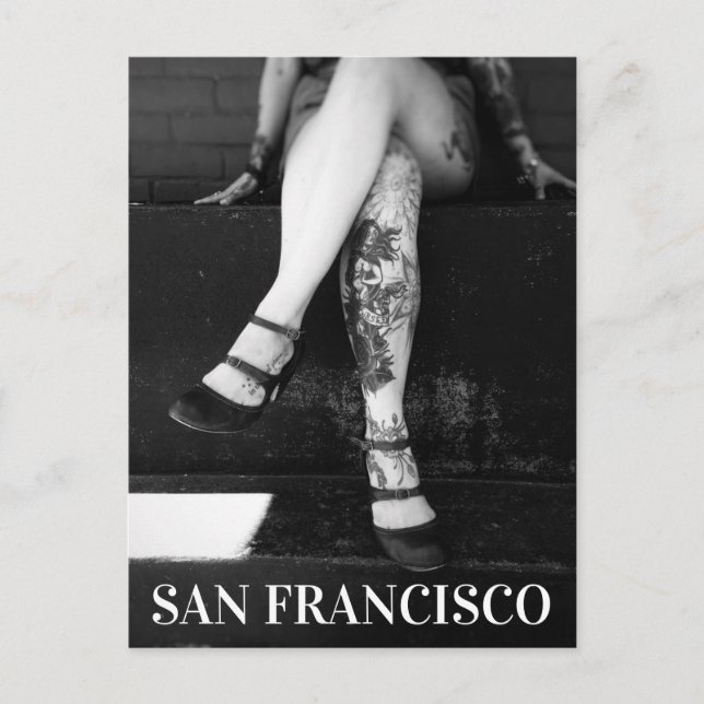Tattooed Legs  - San Francisco California Postcard (Front)
