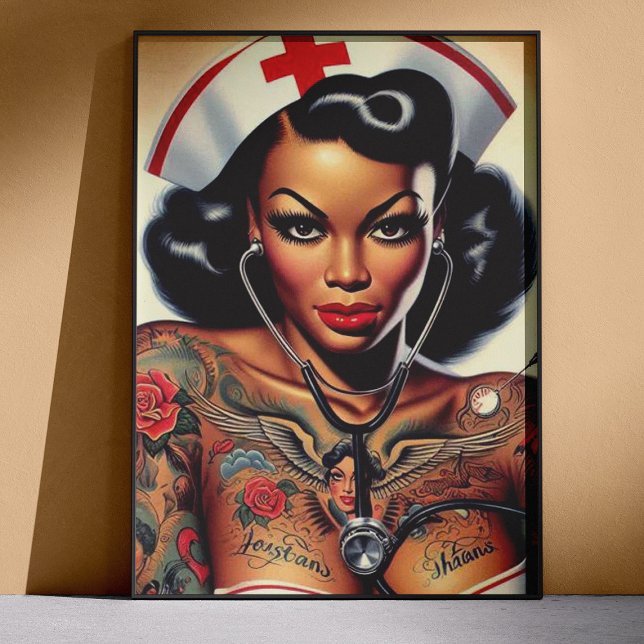 Tattooed Nurse Pin-up Poster (Creator Uploaded)