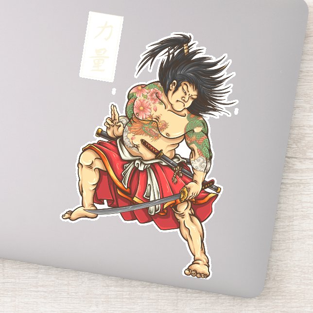 Tattooed Samurai Warrior Sword  (Detail)