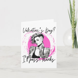 Tattooed Single Woman Inked Woman For Anti Valenti Card