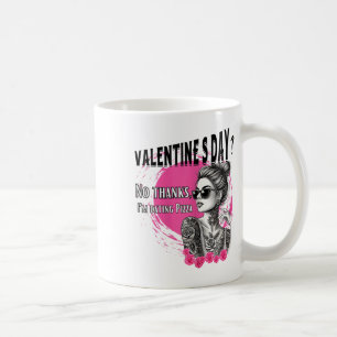 Tattooed Single Woman Inked Woman For Anti Valenti Coffee Mug