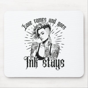 Tattooed Single Woman Inked Woman For Anti Valenti Mouse Pad