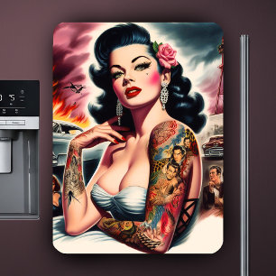 Tattooed Vintage Pin-up Magnet