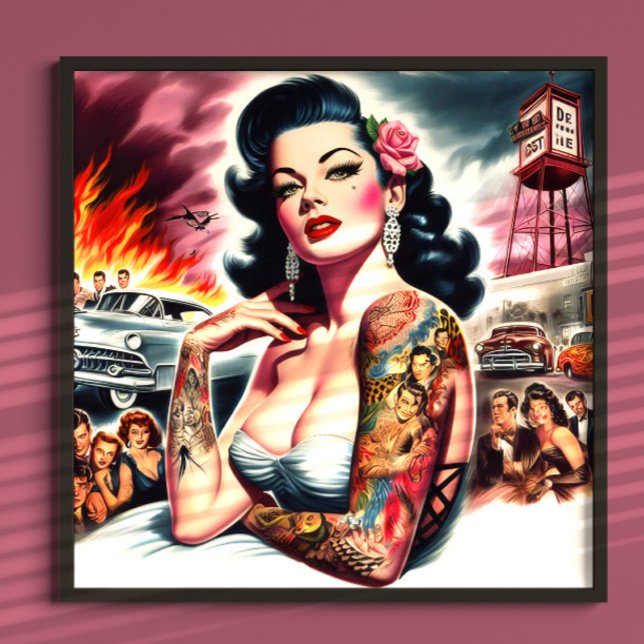 Tattooed Vintage Pin-up Poster (Creator Uploaded)