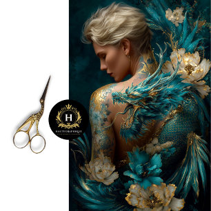 Tattooed Woman Dragon Fantasy Tissue Paper