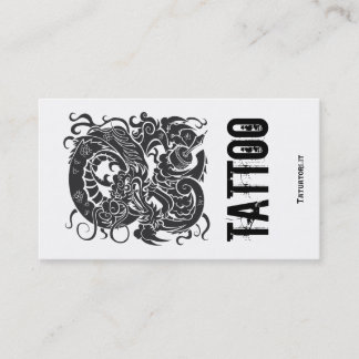 Tattooer Dragon BW Business Card