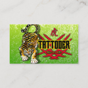 Tattooer Tiger Business Card