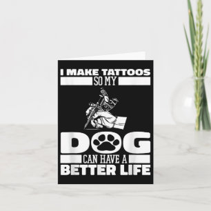 Tattooist Dog Tattoos Tattooer - Tattoo Artist  Card