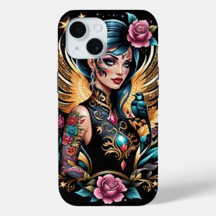 Tattoos And Roses 2 iPhone 15 Case