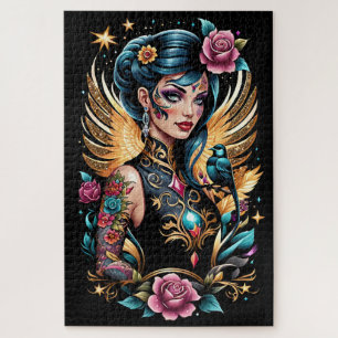 Tattoos And Roses 2 Jigsaw Puzzle