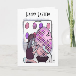 Tattoos Easter Folded Greeting Card