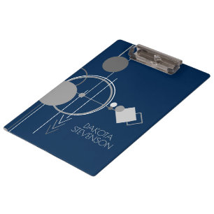 Tattoos Line Art   Navy Blue Grey Custom Branding Clipboard