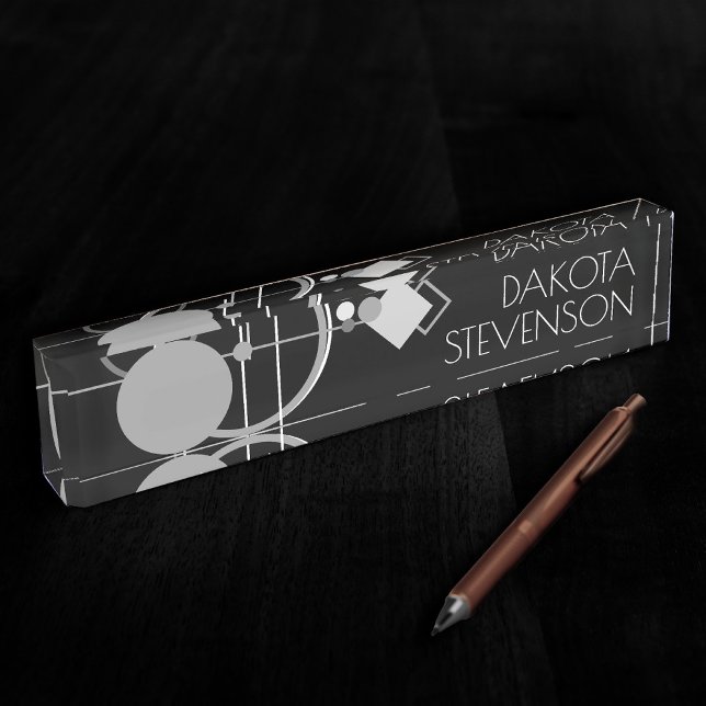 Tattoos Modern Art Deco | Monochrome Branding Nameplate (Creator Uploaded)