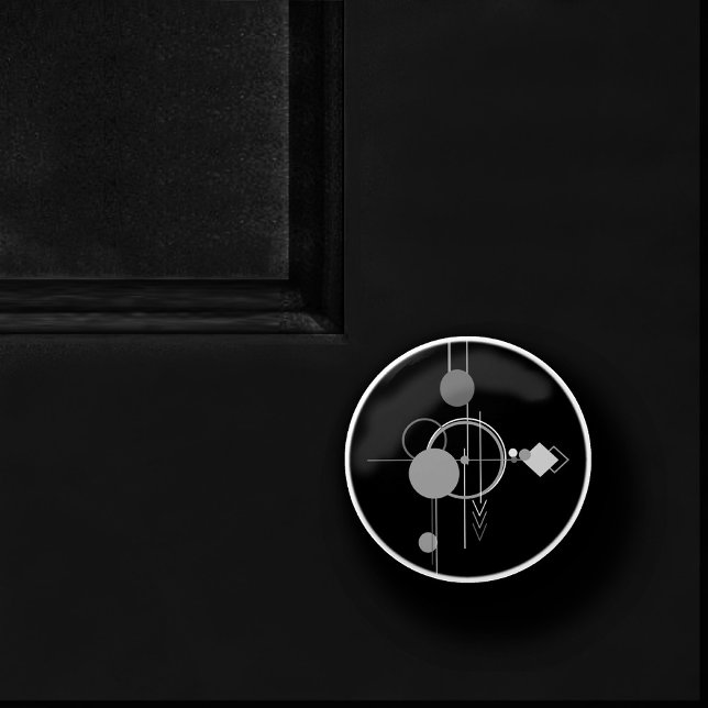 Tattoos Modern Art Deco | Monochrome Minimalism Ceramic Knob (Creator Uploaded)