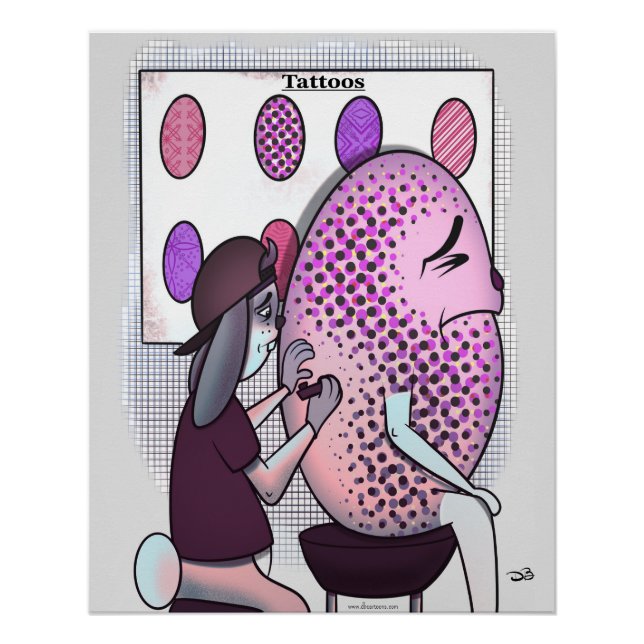 Tattoos on Easter Egg Poster (Front)