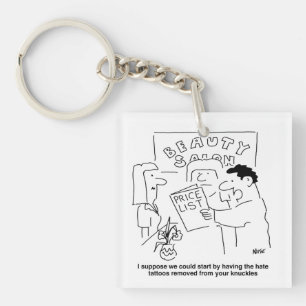 Tattoos Removal at Beauty Salon Theme Key Ring