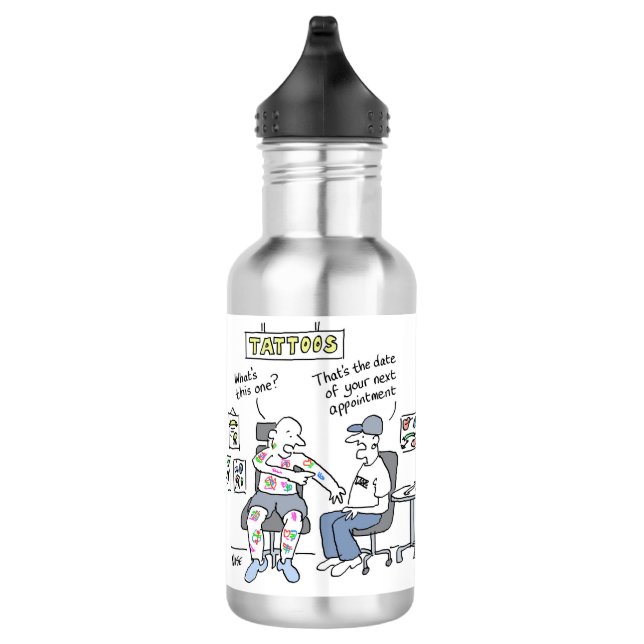 Tattoos Theme Funny Tattooist 532 Ml Water Bottle (Right)