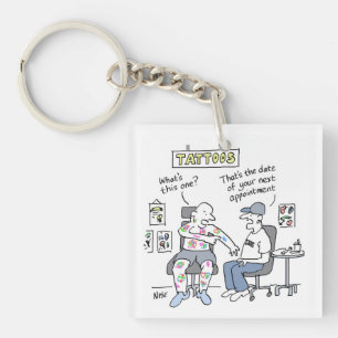 Tattoos Theme Funny Tattooist Key Ring