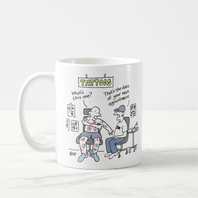 Tattoos Theme Funny Tattooists Coffee Mug (Left)