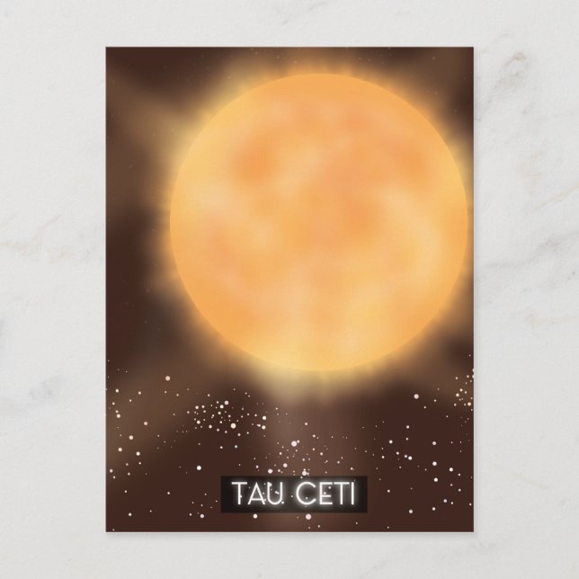 Tau Ceti Space Art poster Postcard (Front)