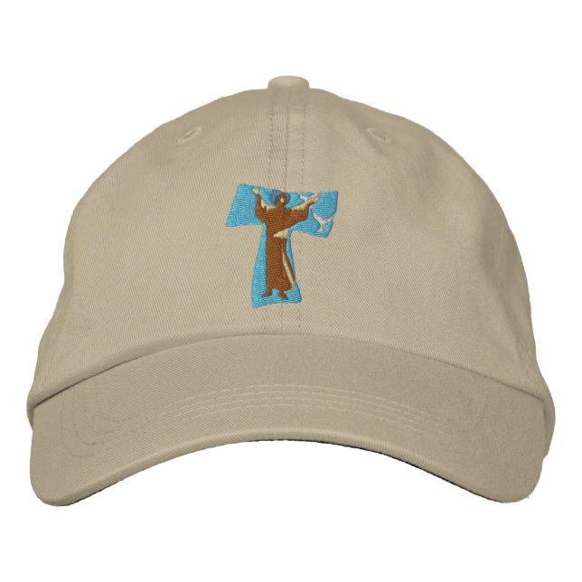 Tau cross st. Francis - Tau e san Francesco Embroidered Hat (Front)