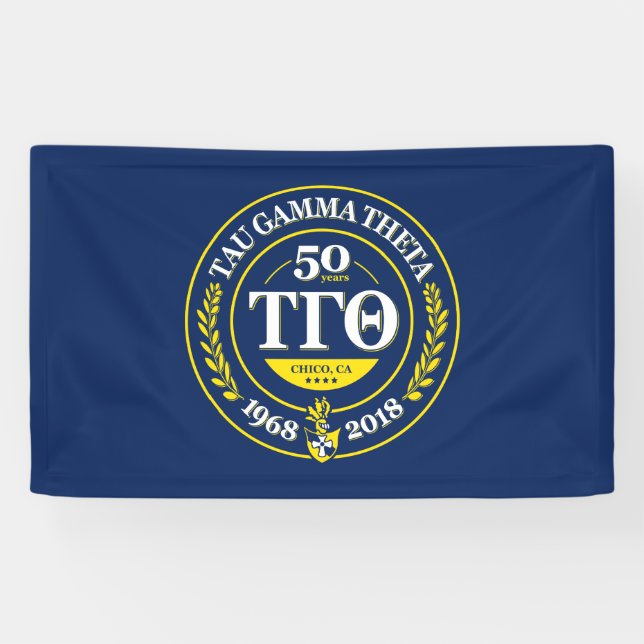 Tau Gamma Theta 3x5 Banner - 50th Anniversary (Horizontal)