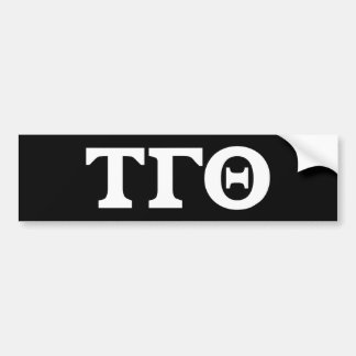 Tau Gamma Theta Bumper Sticker - White Letters