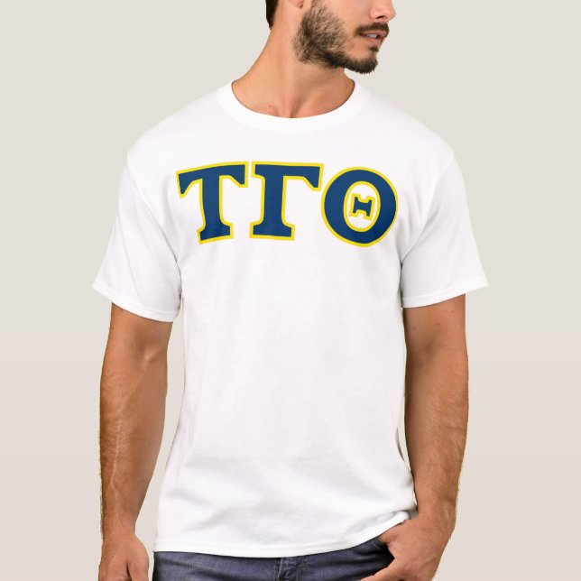 Tau Gamma Theta Letters T-Shirt - White (Front)