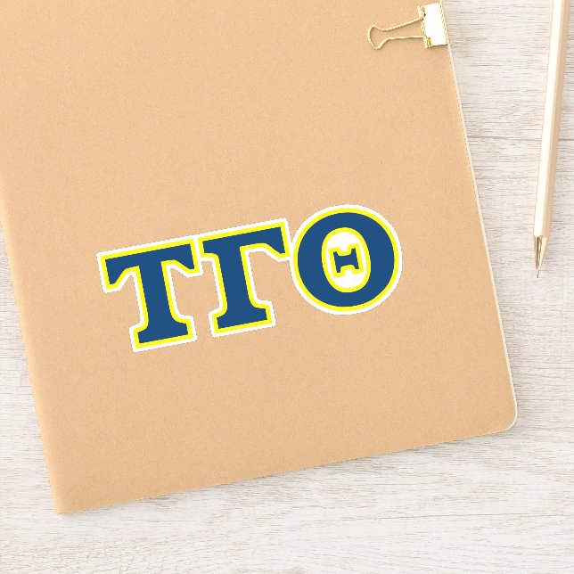 Tau Gamma Theta Vinyl Letters - Colour Outlined (Notebook)