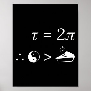 Tau Is Greater Than Pi - Nerdy Tau Day Math Poster