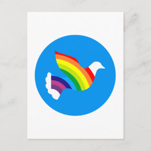 Taube Regenbogen dove rainbow Postcard
