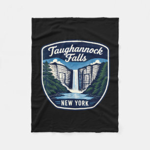 Taughannock falls new york waterfall nature hiking fleece blanket