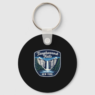 Taughannock falls new york waterfall nature hiking key ring