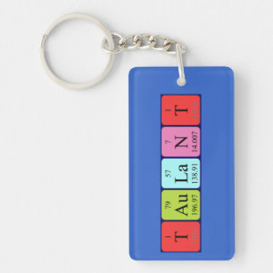 Taulant periodic table name keyring