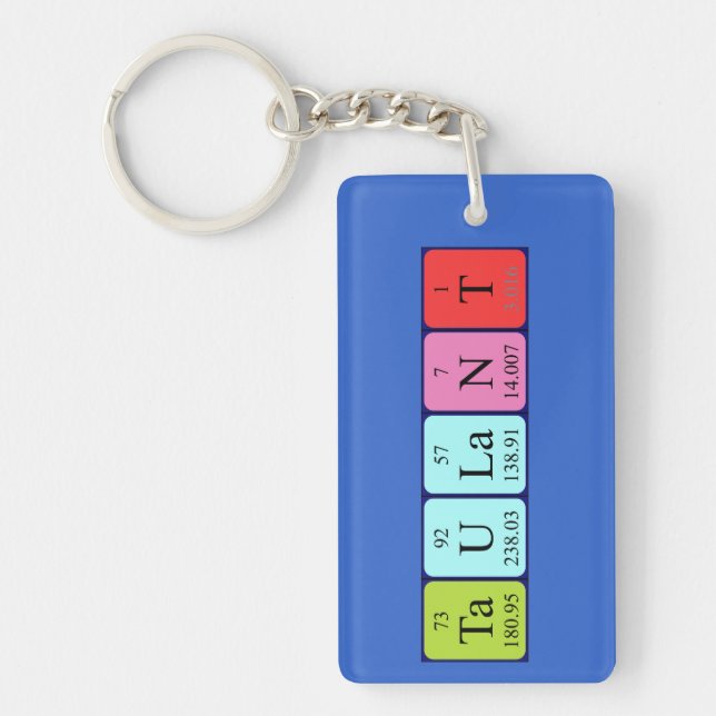Taulant periodic table name keyring (Front)