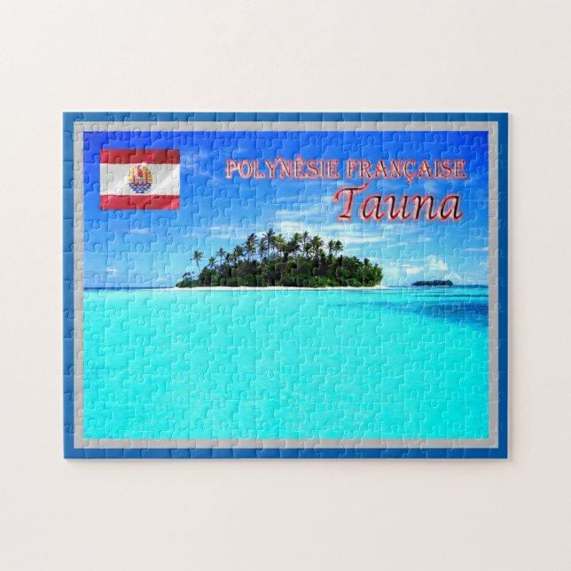 Tauna - Sea View - French Polynesia - Jigsaw Puzzle (Horizontal)