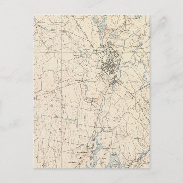 Taunton, Massachusetts Postcard (Front)