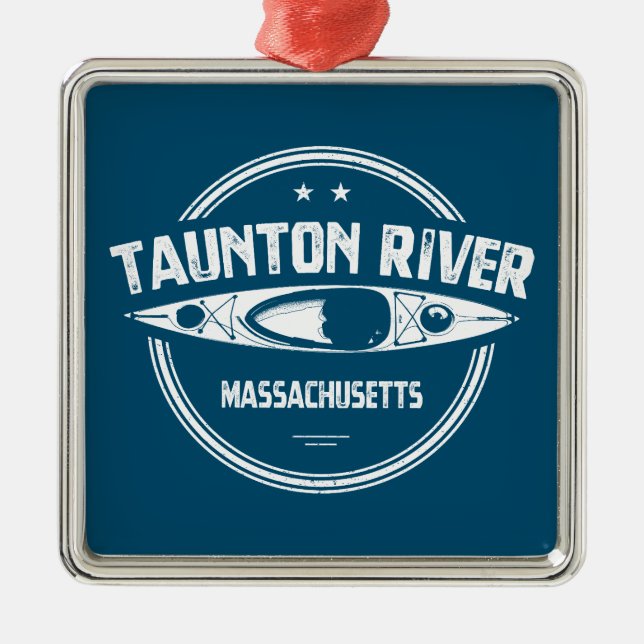 Taunton River Massachusetts Kayaking Metal Ornament (Front)