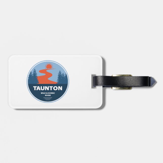 Taunton Wild And Scenic River Massachusetts Luggage Tag (Back Horizontal)