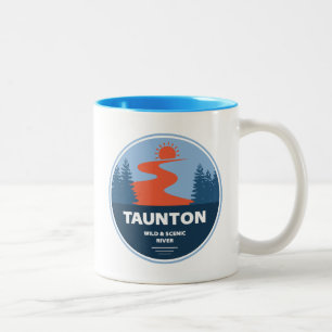 Taunton Wild And Scenic River Massachusetts Two-Tone Coffee Mug