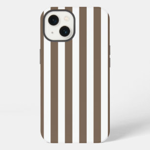 Taupe and white candy stripes Case-Mate iPhone cas 13 Case