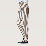 Taupe and white candy stripes leggings<br><div class="desc">Taupe and white candy stripes</div>